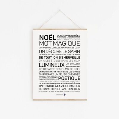 Affiche de vœux Noël, mot magique - A2