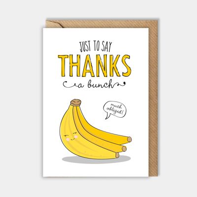 Tarjeta de agradecimiento - muchas gracias (plátanos)