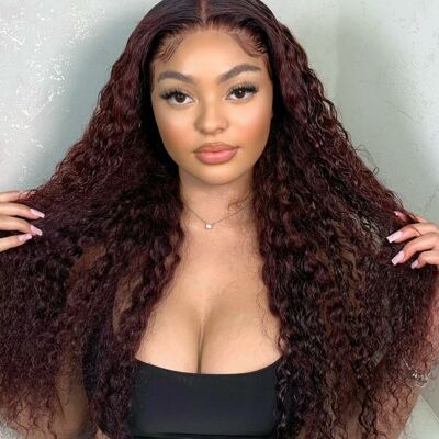 Ready To Ship: Nadine Deep Wave Frontal Wig (Medium Lace) - 16" - 150 - 13x4