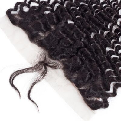 Ready To Ship: Deep Wave Frontal (Transparent Lace) - 12" - Medium - 13x4