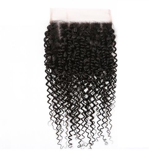 Ready To Ship: Kinky Curly Closure (Transparent Lace) - 4x4 - 16" - Medium