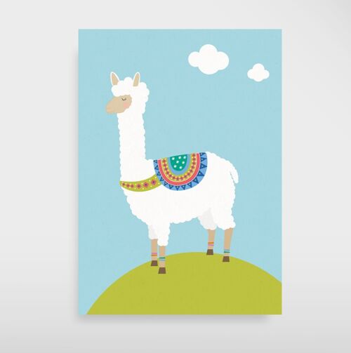 Postkarte "Alpaka"