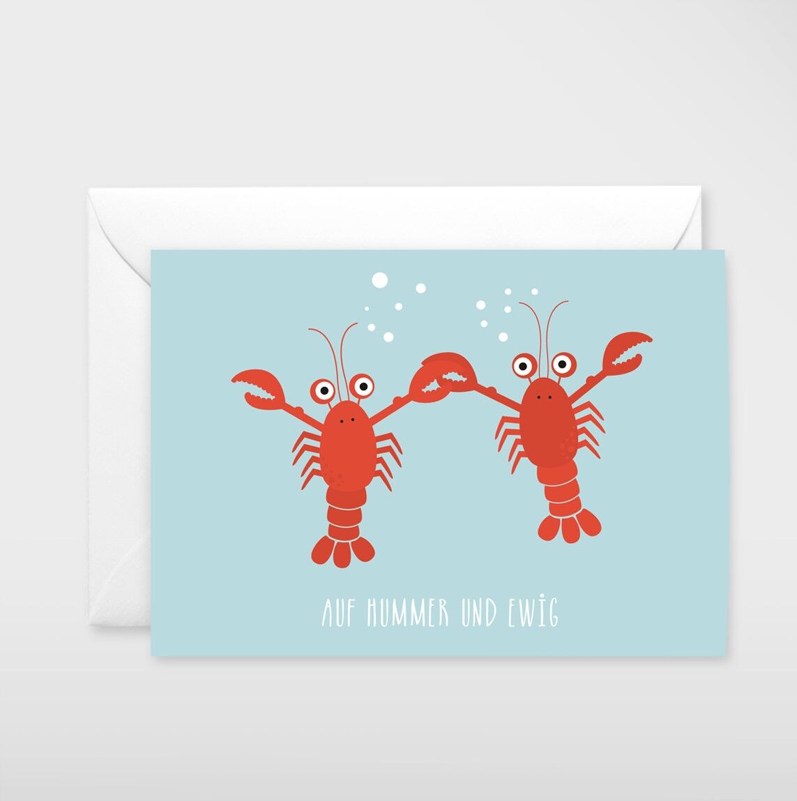 Greeting card "On Lobster and Forever"