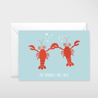 Greeting card "On Lobster and Forever"