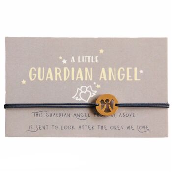 Carte de souhaits "Ange gardien" avec bracelet