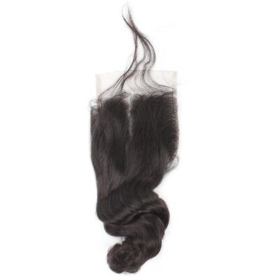 Loose Wave Closure - 6x6 - 12" - Transparent