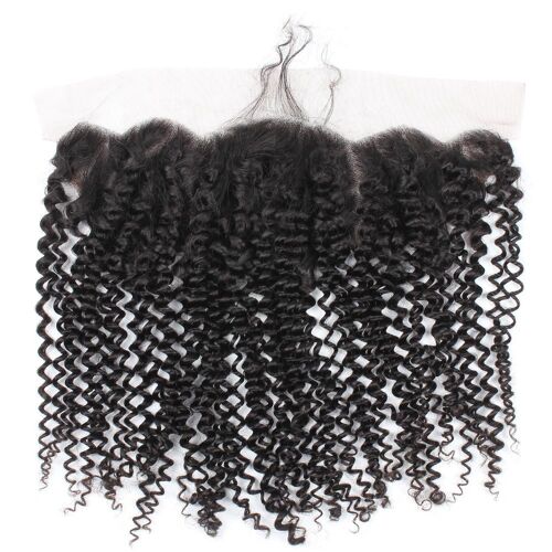 Kinky Curly Frontal - 12" - Transparent - 13x4