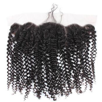 Kinky Curly Frontal, 12", transparent, 13x4 1