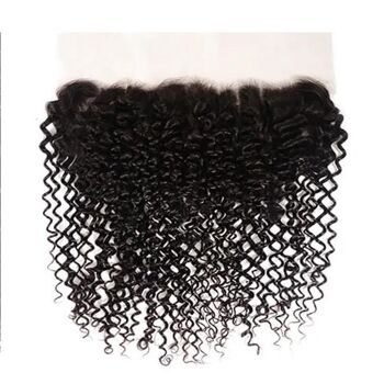 Kinky Curly Frontal, 12", transparent, 13x4 5