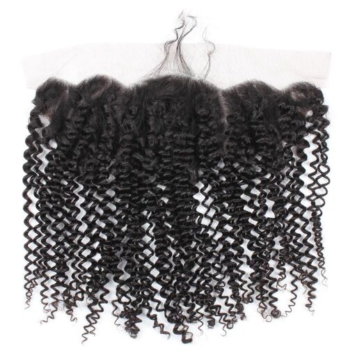 Kinky Curly Frontal - 14" - Medium - 13x4