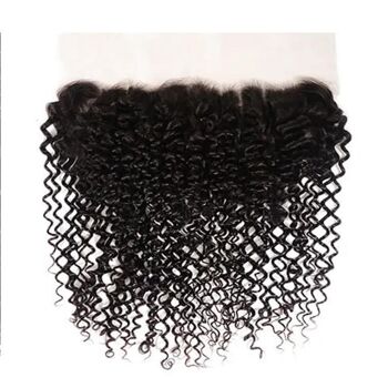 Kinky Curly Frontal, 14", moyen, 13x6 5