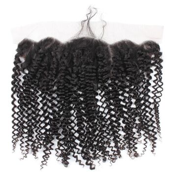 Kinky Curly Frontal, 14", transparent, 13x4 1