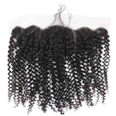 Kinky Curly Frontal, 18", transparent, 13x4