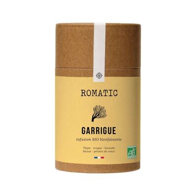 GARRIGUE infuso biologico 35g - timo - origano - lavanda - fiordaliso - petali di calendula