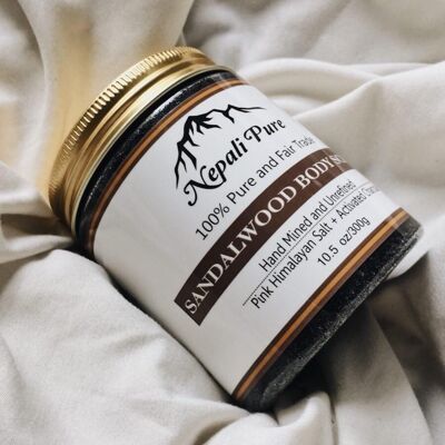 Black Himalayan Salt Scrub with Sandalwood