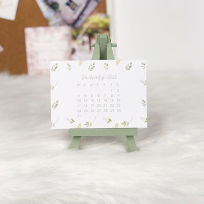 2022 botanical mini easel desk calendar