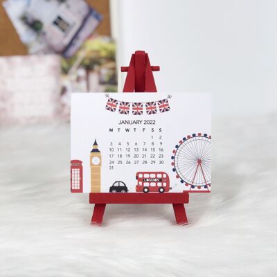 2022 london mini easel desk calendar