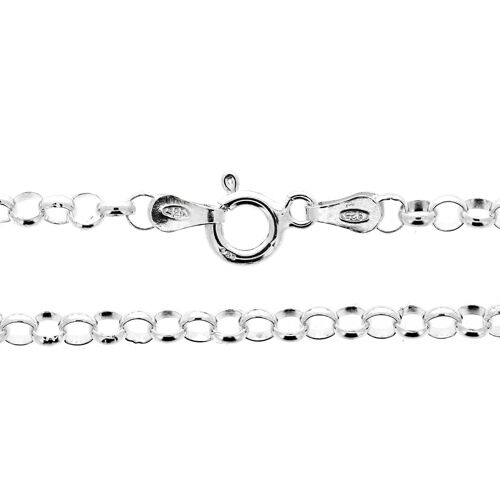 Simply Silver 8inch Belcher Link Bracelet with Presentation Box