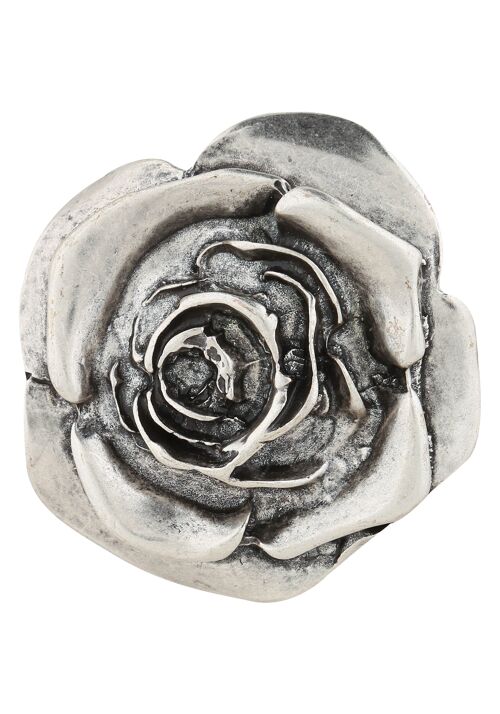 Gürtelschnalle Rose Silber