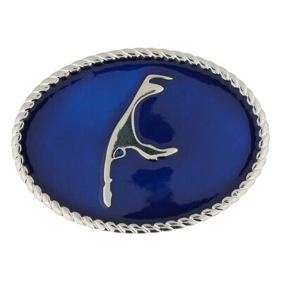 Fibbia per cintura Sylt blu / argento