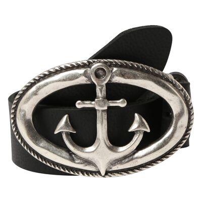 Water Buffalo Black - Anchor Oval Silver