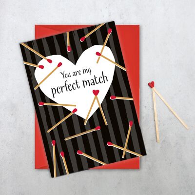 Valentinskarte - du passt perfekt zu mir