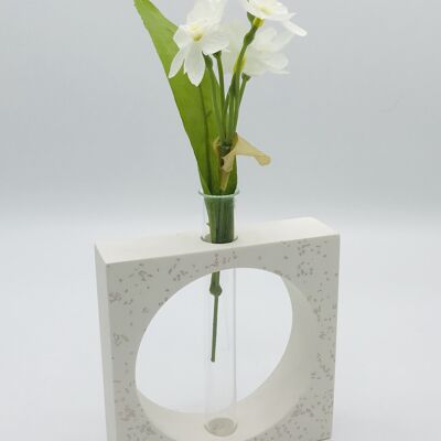 Test tube concrete vase