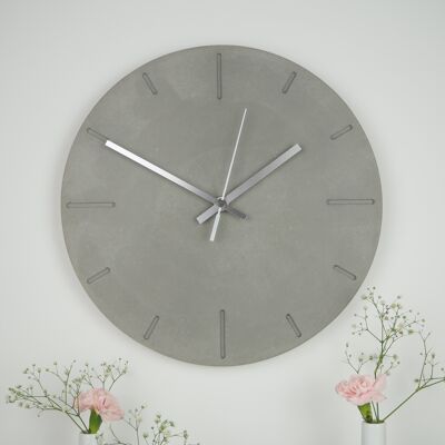 Medium round concrete wall clock