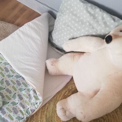 Saco de dormir para niños de hasta 7 años con estampado de cocodrilo