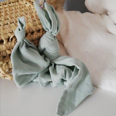 Green knotted rabbit swaddle