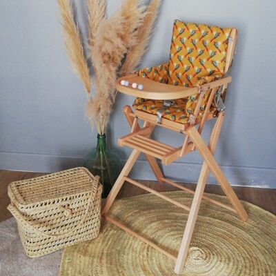 Parakeet Coated Cotton Waterproof High Chair Cushion