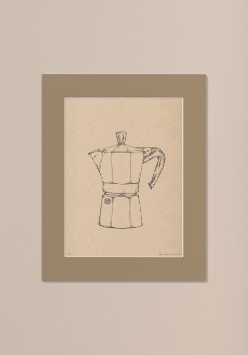 Print Moka met passe-partout | 40 cm x 50 cm | Lino