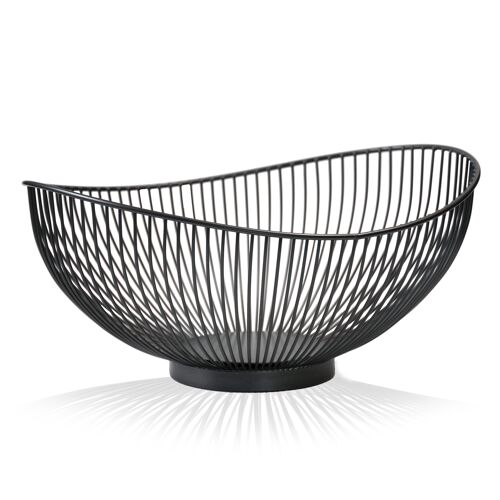 Buy wholesale Modern fruit bowl // metal // steel gray - black