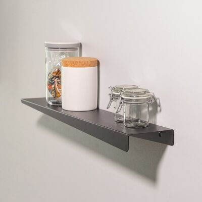 Stylish wall shelf // elegant black metal // individual design - 60 CM