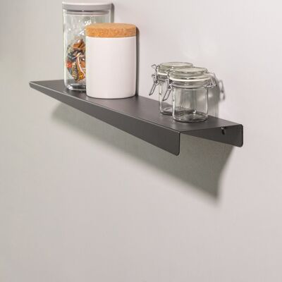 Stylish wall shelf // elegant black metal // individual design - 60 CM