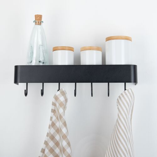 Modernes Gewürzregal // Metall // Schwarz // Designer Gewürzregal für die Wand