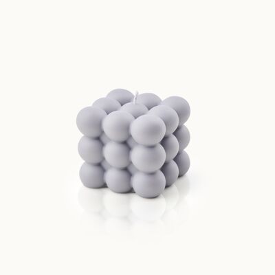 Bubble candle in grey