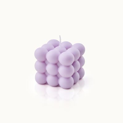 Bubble candle in lilac