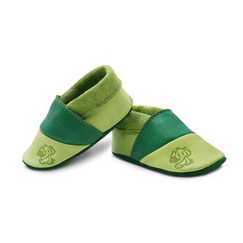 THEWO | Chaussures pour enfants en éco-cuir | Couleur : vert - vert foncé | Motif : éléphant 4