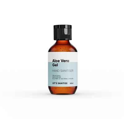 60ml Aloe Vera Flip Cap Sanitiser Gel - Single Bottle