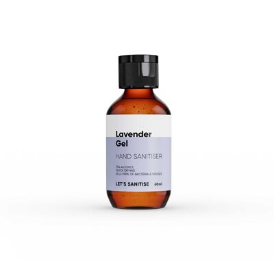 60ml Lavender Flip Cap Sanitiser Gel - Single Bottle