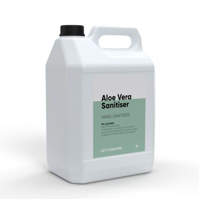 5 Litre Scented Sanitiser Gel Refill Bottle - 5L Aloe Vera