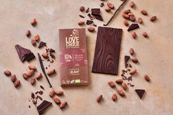 Vegan Dark Chocolate 93% COCOA VANILLA & LUCUMA 70 g organic 1