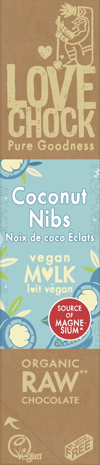Organic and Raw Vegan Milk Chocolate COCONUT CHIPS 68% - 40 g 2