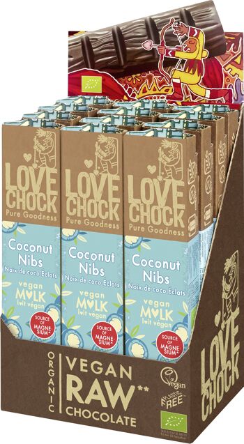 Organic and Raw Vegan Milk Chocolate COCONUT CHIPS 68% - 40 g 3