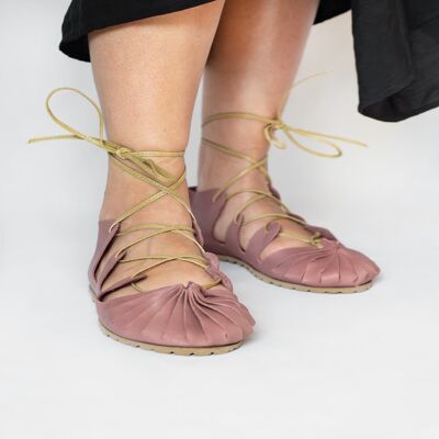 OPINCA ROSE. Rose leather women's sandals