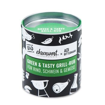 BIO Green & Tasty Grill-Rub pour boeuf, porc & légumes