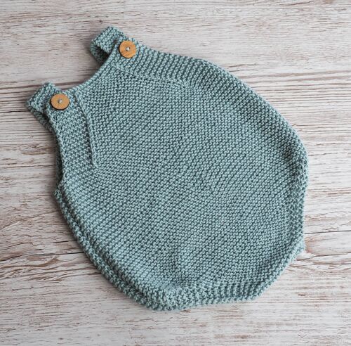 Lucie Romper in glacier 0-3 Months