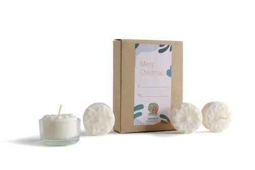 Merry Christmas - giftbox containing rapeseed wax tealights and cup