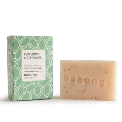 Babongo bath soap Peppermint & Poppyseed